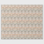 Serene Perzik Floral Nouveau Cadeaupapier (Vlak)