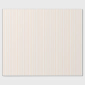 Serene Perzik Minimalistische Verticale Lijnen Cadeaupapier (Vlak)