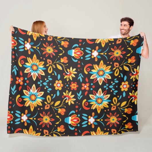 Serene Petal Patterns 60x80 Fleece Deken (In situ)