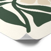 Serene Petals Mid Century Kamille Poster (Hoek)