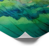 Serene Pine Forest Waterverf Art Print (Hoek)