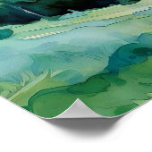 Serene Pine Forest Waterverf Art Print (Hoek)