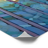 Serene Pine Forest Waterverf Print (Hoek)