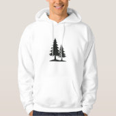 Serene Pine Tree Silhouette Hoodie (Voorkant)