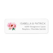 Serene Pink Floral Etiket (Voorkant)