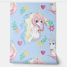 Serene Pink Unicorn Behang
