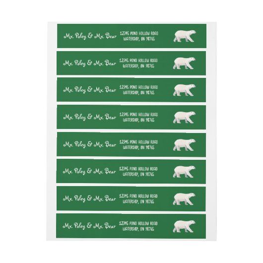 Serene Polar Beer op groen (Vel)