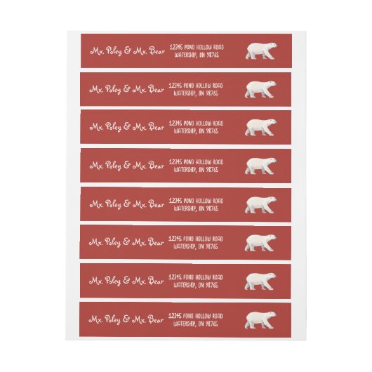 Serene Polar Beer op rood (Vel)