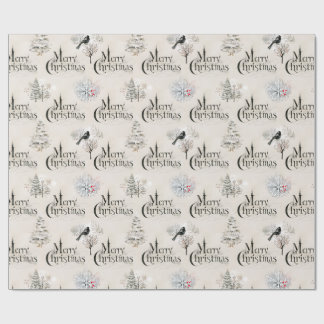Serene Prettig Kerstfeest Cadeaupapier