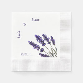 Serene Provence Lavendel Bloemige Bruiloft Servet