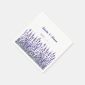 Serene Provence Lavender Floral Wedding Servet (Hoek)
