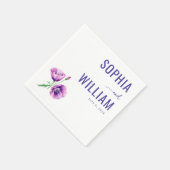 Serene Purple Floral Servet (Hoek)