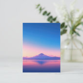 Serene Purple Mountain Lake Sunset Briefkaart (Staand voorkant)
