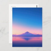 Serene Purple Mountain Lake Sunset Briefkaart (Voorkant / Achterkant)