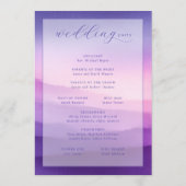 Serene Purple Wedding Ceremony Program Programmakaart (Achterkant)