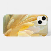 Serene Radiance of Golden and Aqua Petal Layers iPhone Hoesje (Achterkant horizontaal)