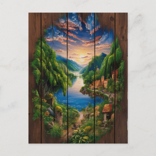 Serene reflecties: een portret van de meren briefkaart (Voorkant)