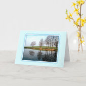 Serene Reflections of Natuur Custom Kaart (Gele Bloem)