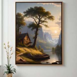 Serene Refuge Stretched Canvas Afdruk