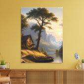 Serene Refuge Stretched Canvas Afdruk (Insitu (Woonkamer))