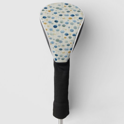 Serene Regen Tuin Bloemmotief (2) Golfheadcover (Voorkant)