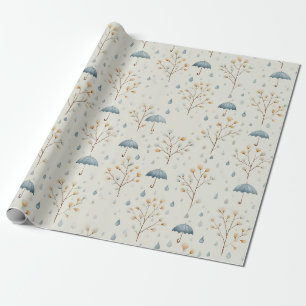 Serene Regentuin Bloemmotief (10) Cadeaupapier