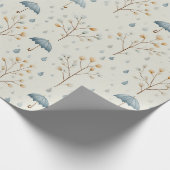 Serene Regentuin Bloemmotief (10) Cadeaupapier (Hoek)