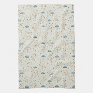 Serene Regentuin Bloemmotief (10) Theedoek