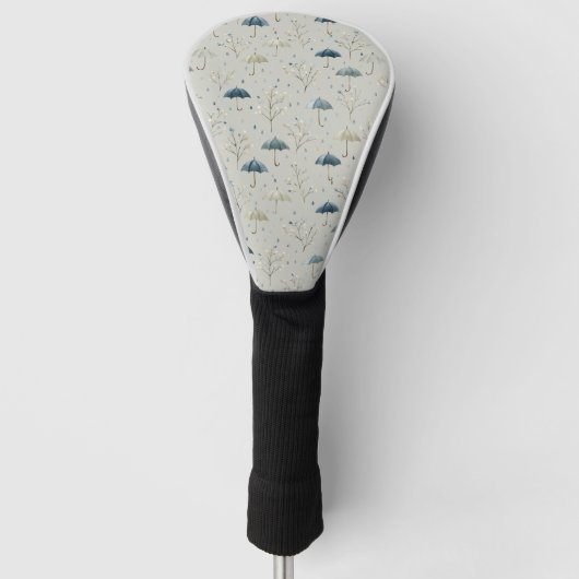 Serene Regentuin Bloemmotief (11) Golfheadcover (Voorkant)