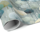 Serene Regentuin Bloemmotief (1) Cadeaupapier (Rol Hoek)