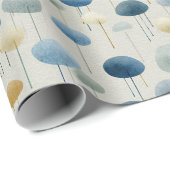 Serene Regentuin Bloemmotief (2) Cadeaupapier (Rol Hoek)