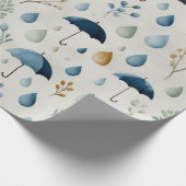 Serene Regentuin Bloemmotief (3) Cadeaupapier (Hoek)