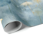 Serene Regentuin Bloemmotief (6) Cadeaupapier (Rol Hoek)