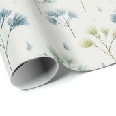 Serene Regentuin Bloempatroon (9) Cadeaupapier (Rol Hoek)