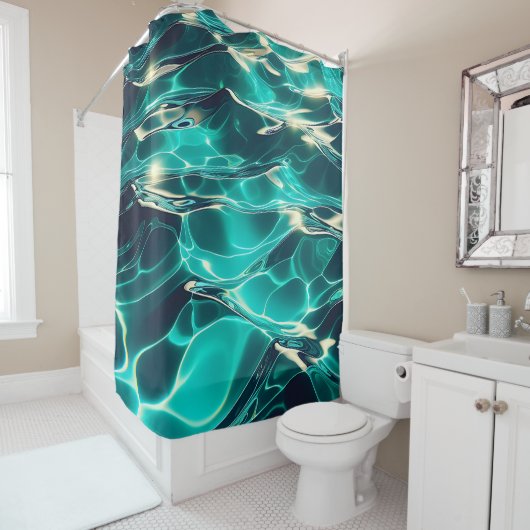 Serene rimpelingen en reflecties douchegordijn (In situ)