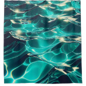 Serene rimpelingen en reflecties douchegordijn (Voorkant)