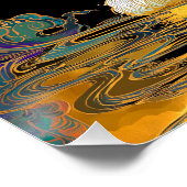 Serene Rinpa Kat | Japanse Gouden Zen Perfect Poster (Hoek)