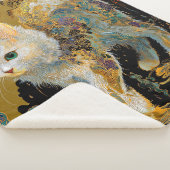 Serene Rinpa Kat | Japanse Gouden Zen Sherpa Deken (3/4)