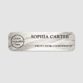 Serene Ripple Silver Custom Naamplaatje (Voorkant)