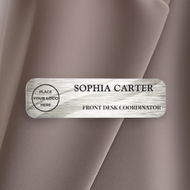 Serene Ripple Silver Custom Naamplaatje