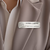 Serene Ripple Silver Custom Naamplaatje