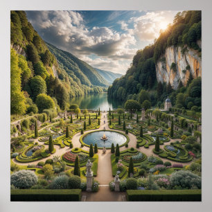 Serene River Garden - Natuur Majesteit en Elegant Poster
