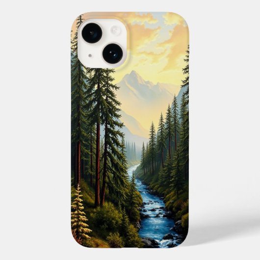 Serene River in een prachtig bos Case-Mate iPhone Case (Achterkant)