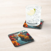 Serene River Shore Reflection Nature Art  Bier Onderzetter (Rechterzijde)