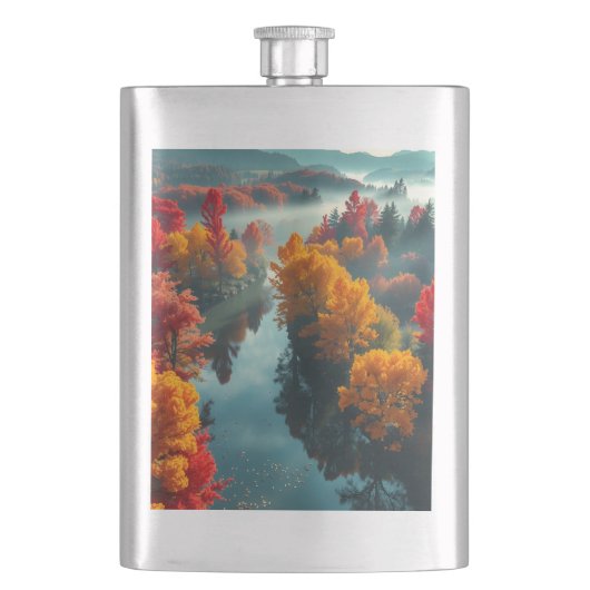 Serene River Shore Reflection Nature Art  Flacon (Voorkant)