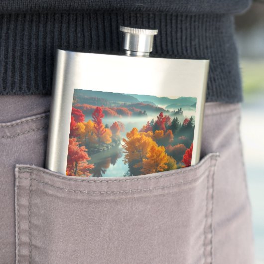 Serene River Shore Reflection Nature Art  Flacon (Voorbeeld)