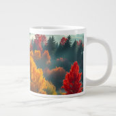 Serene River Shore Reflection Nature Art Grote Koffiekop (Rechts)