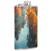 Serene River Shore Reflection Nature Art  Heupfles (Rechts)