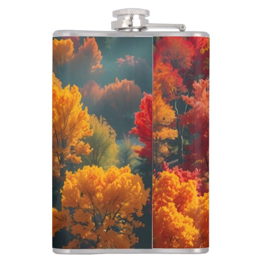 Serene River Shore Reflection Nature Art Heupfles (Achterkant)