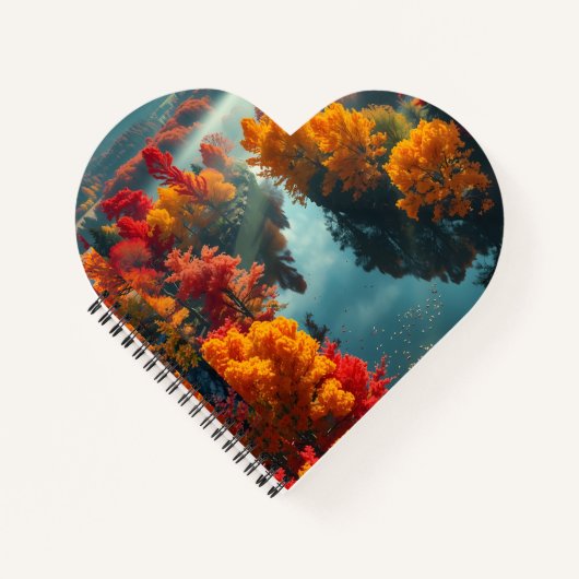 Serene River Shore Reflection Nature Art Notitieboek (Voorkant)